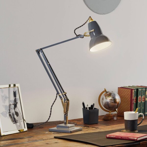 Anglepoise Original 1227 Brass stolná lampa sivá