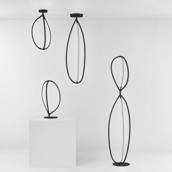 Artemide Arrival stropné svietidlo app čierna 70cm