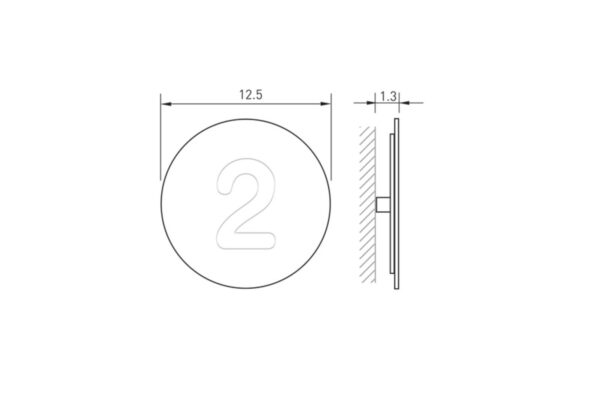 Číslo domu Round z ušľachtilej ocele – 3