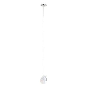 Fabbian Beluga White sklenená závesná lampa Ø 9 cm