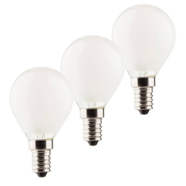 LED žiarovka E14 3W 2 700K Set 3 kusov 470lm matná