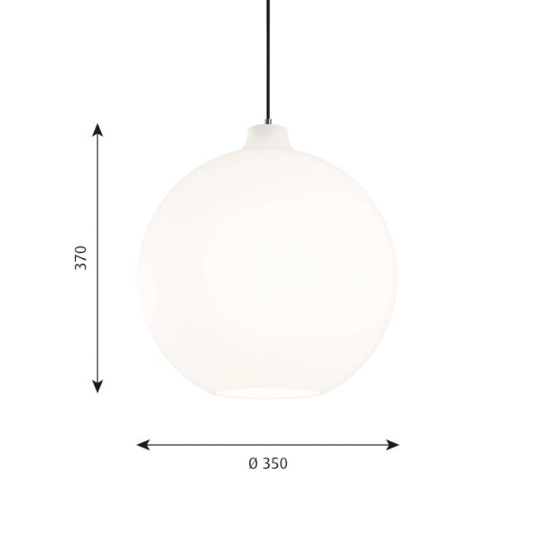 Louis Poulsen Wohlert sklenená závesná lampa Ø35cm