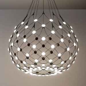 Luceplan Mesh závesná lampa Ø 80 cm Wireless 1m