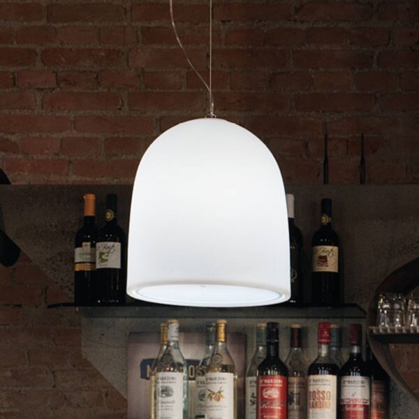 Modo Luce Campanone závesná lampa Ø33 cm biela