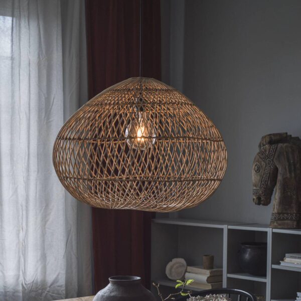 PR Home Karen závesná lampa ratanové tien. Ø 50 cm