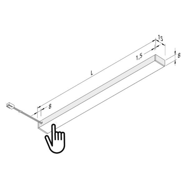 Podhľadové LED svetlo Top-Stick FMT 3000K 120 cm