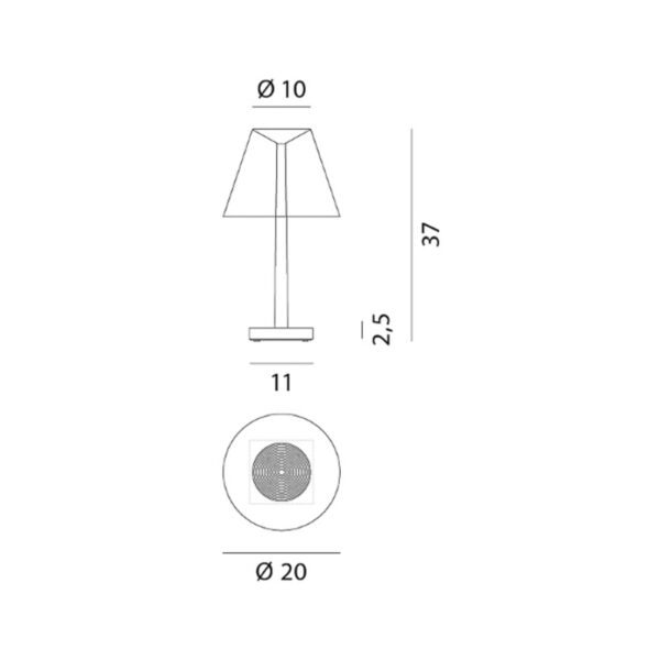 Rotaliana Dina T1 stolná LED lampa biela/krémová