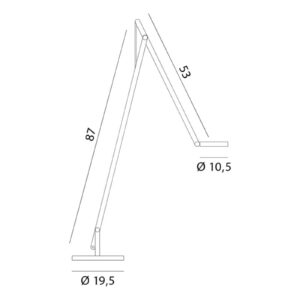 Rotaliana String F1 DTW stojaca lampa biela