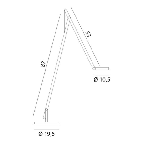 Rotaliana String F1 DTW stojaca lampa biela