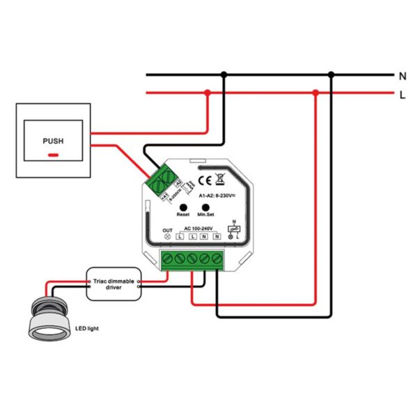 SLC SmartOne AC stmievač Mini 200W ZigBee LN