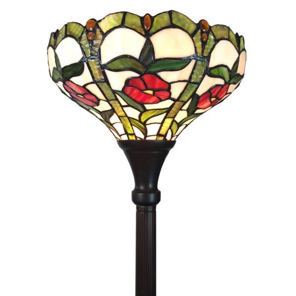 Stojaca lampa 6025 sklenené tienidlo štýl Tiffany