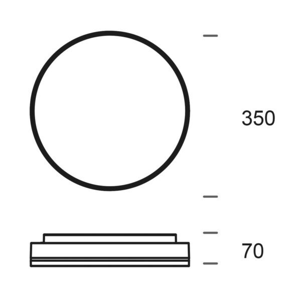 Stropné LED svetlo Subra IP54 DALI 3 000K