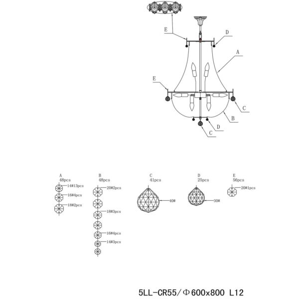 Visiaci luster CR55